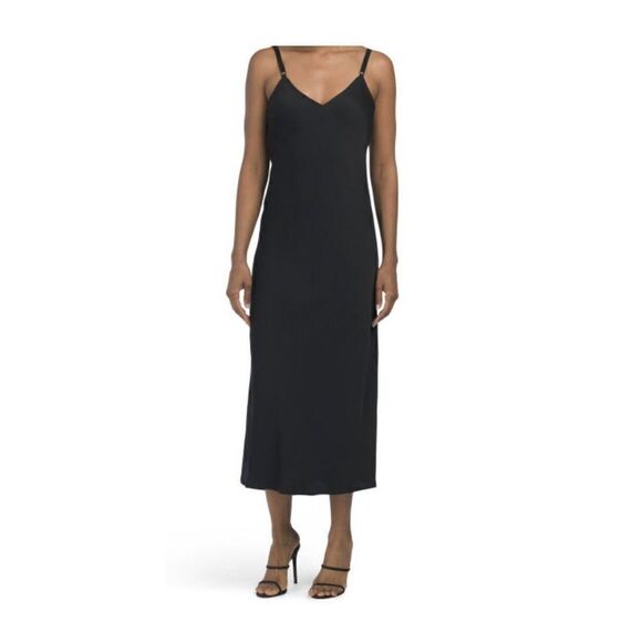 - NWT A.L.C. Annex Black Classy Midi Slip Dress Size 8 $395 - Picture 8 of 9